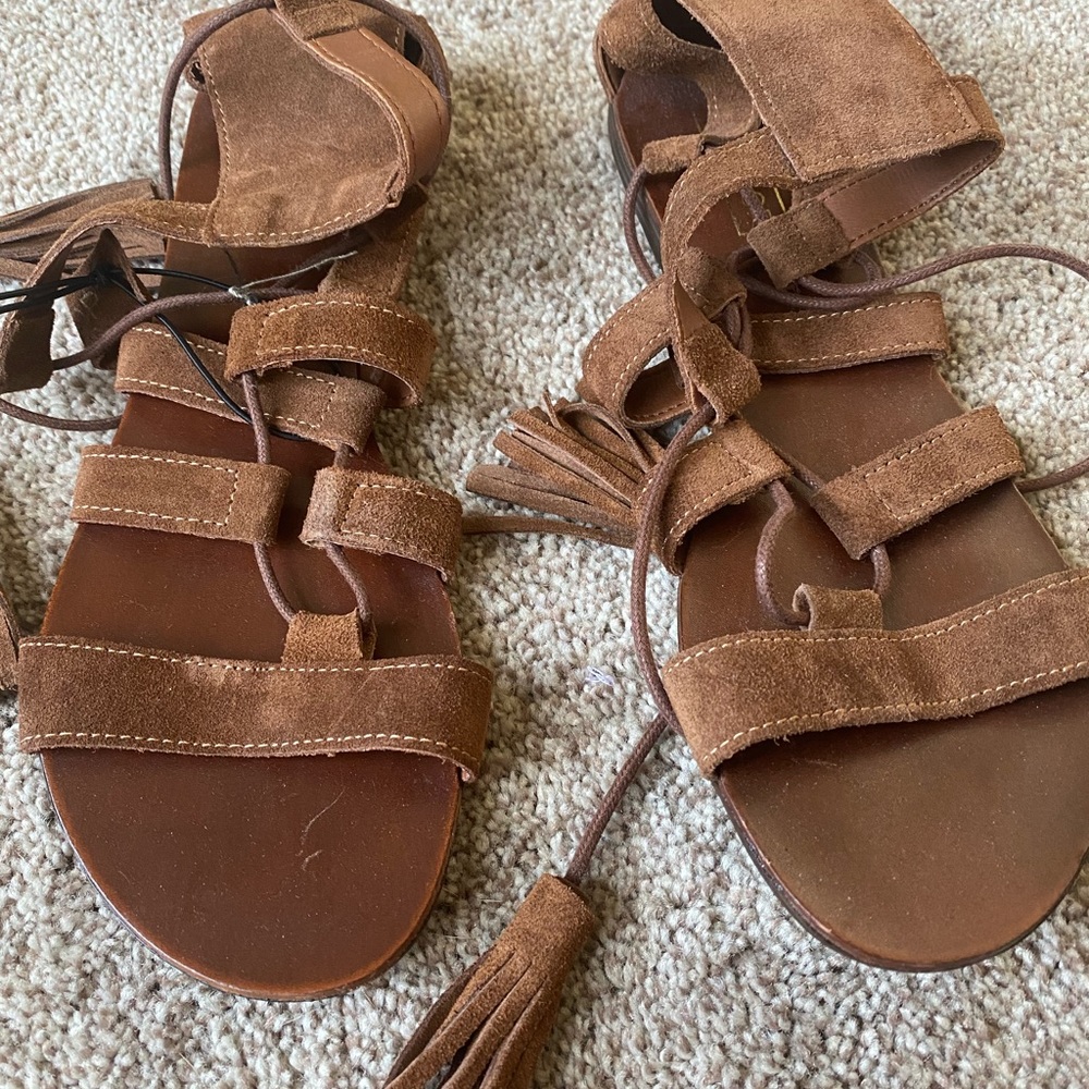 Top shop leather tie up sandals